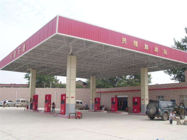 云南加油站钢结构网架案例9